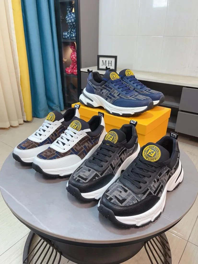 Men's Men's Shoes 💰458🌹🌹[fendi] Fendi's classic and comfortable men's, this complex sneaker is made of soft calfskin➕genuine leather lining➕original ultra-light rubber material with rough outsole. This unique light style is suitable for the casual and refined sensibility of this season. It is comfortable and natural on the feet. It is an everyday style for casual travel in autumn and winter! 38/44